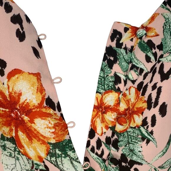 Naked Zebra NWT Sleeveless Floral Print Full Lining Size L Adjustable St… - Picture 7 of 10